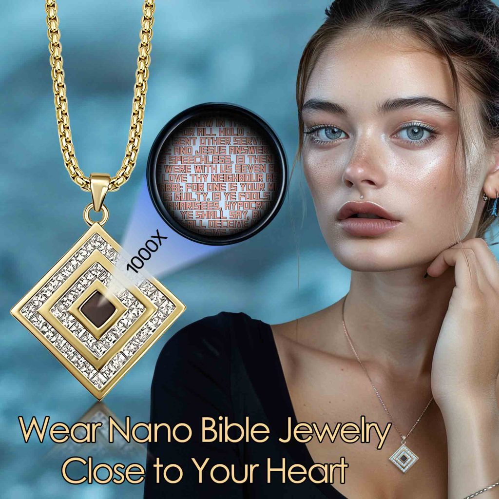 Christian Jewelry For Women Cross Pendant With Bible Verses by My Nano Jewelry